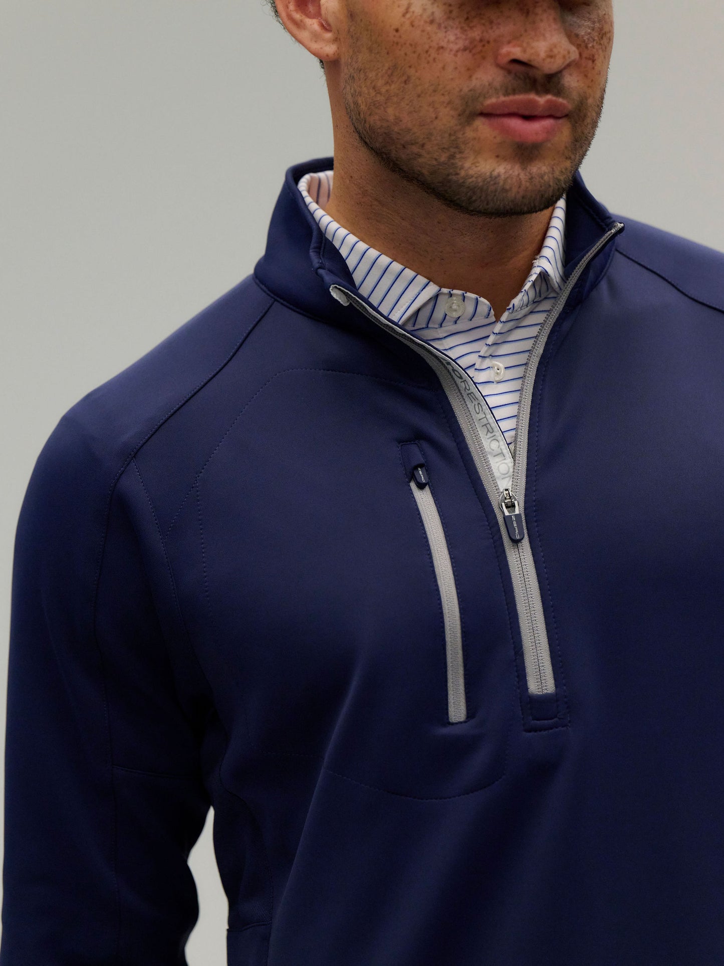 NAVY/METALLIC SILVER