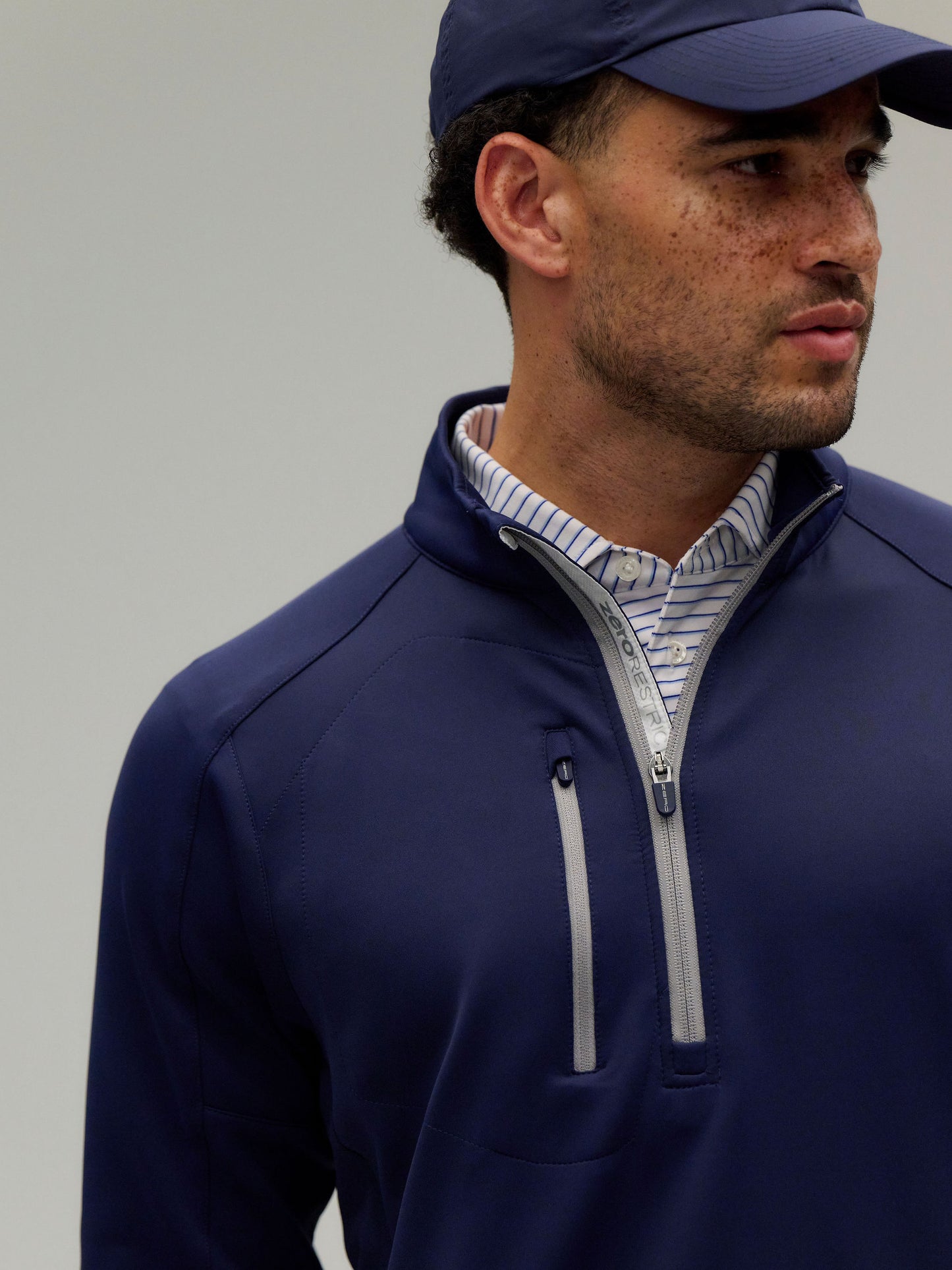 NAVY/METALLIC SILVER
