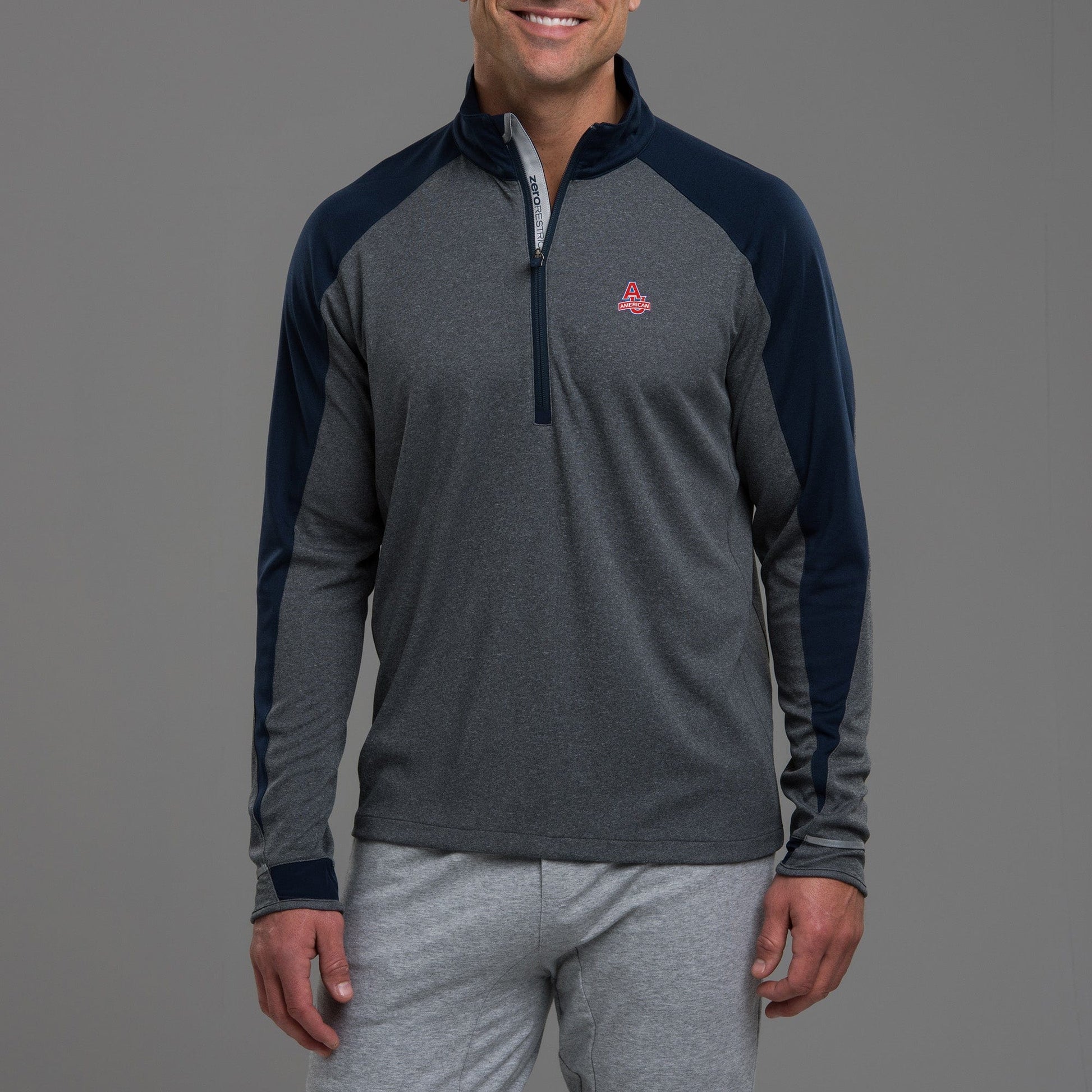 American University | Z425 1/4 Zip Pullover | Collegiate - Zero Restriction